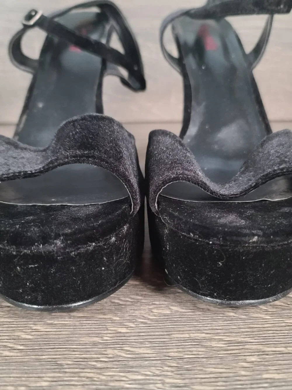 Demonia Black Velvet Dolly 09 Pumps Size 16M